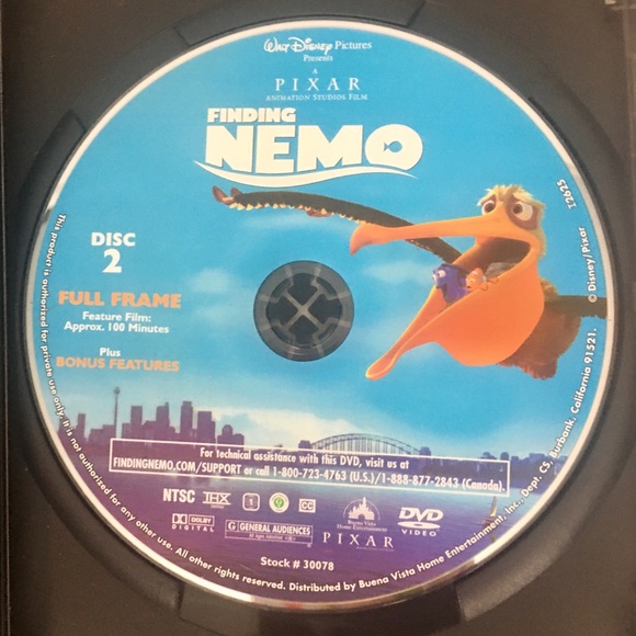 Disney Pixar Finding Nemo DVD 2 Disc Collectors Edition  Movie (BUNDLE & SAVE!) - Picture 9 of 12